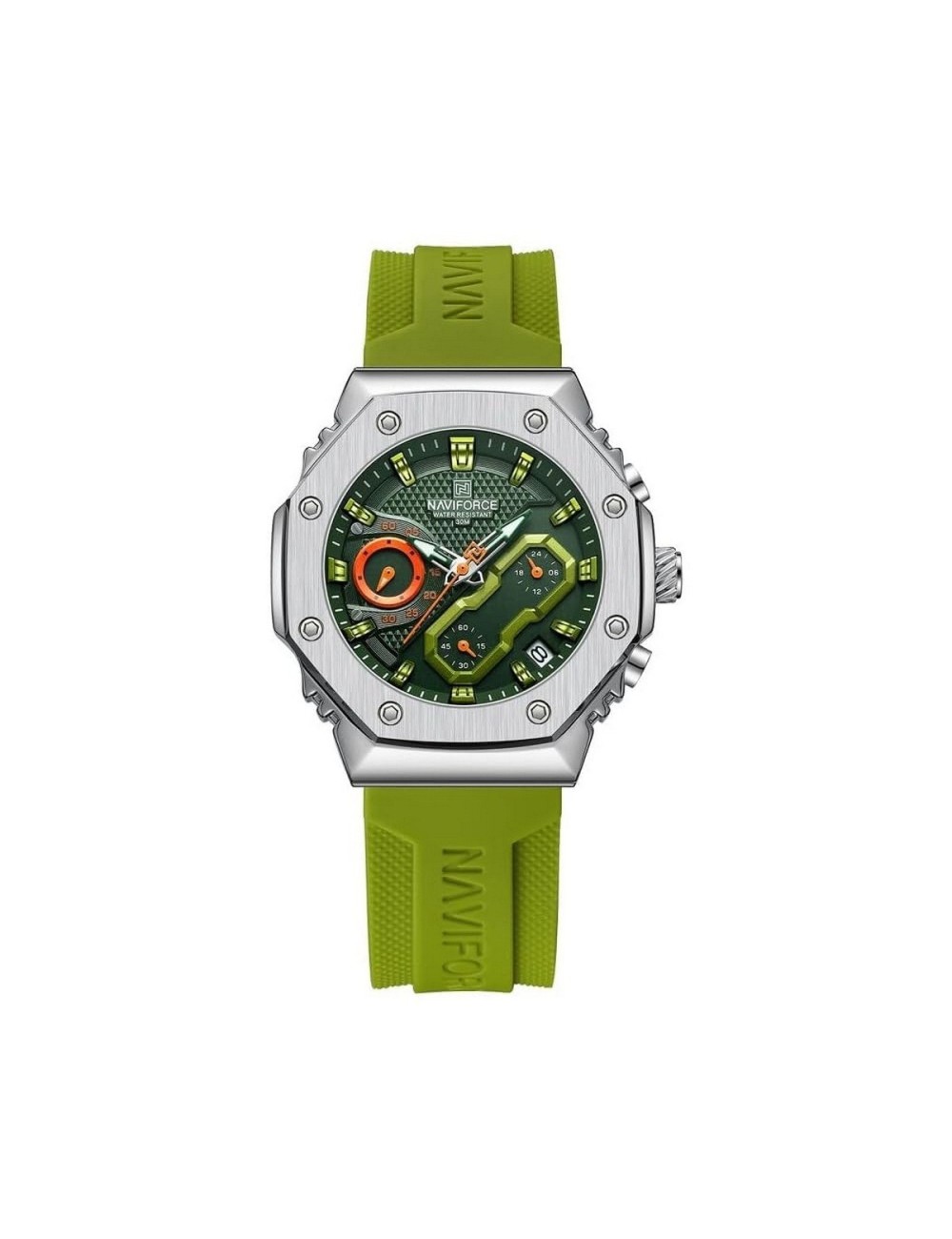 Reloj Naviforce Sport Nf80335 Hombre Goma + Estuche