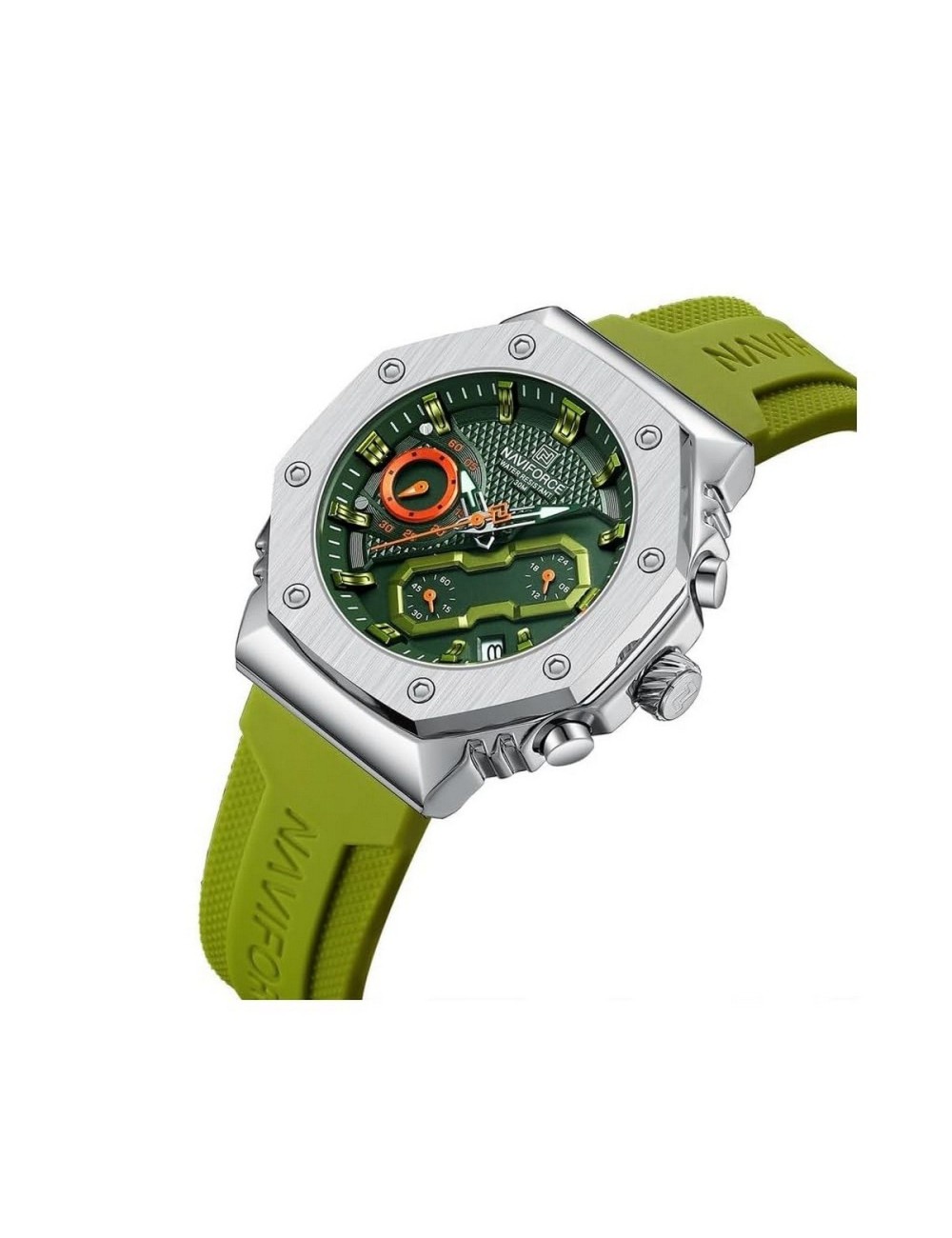 Reloj Naviforce Sport Nf80335 Hombre Goma + Estuche