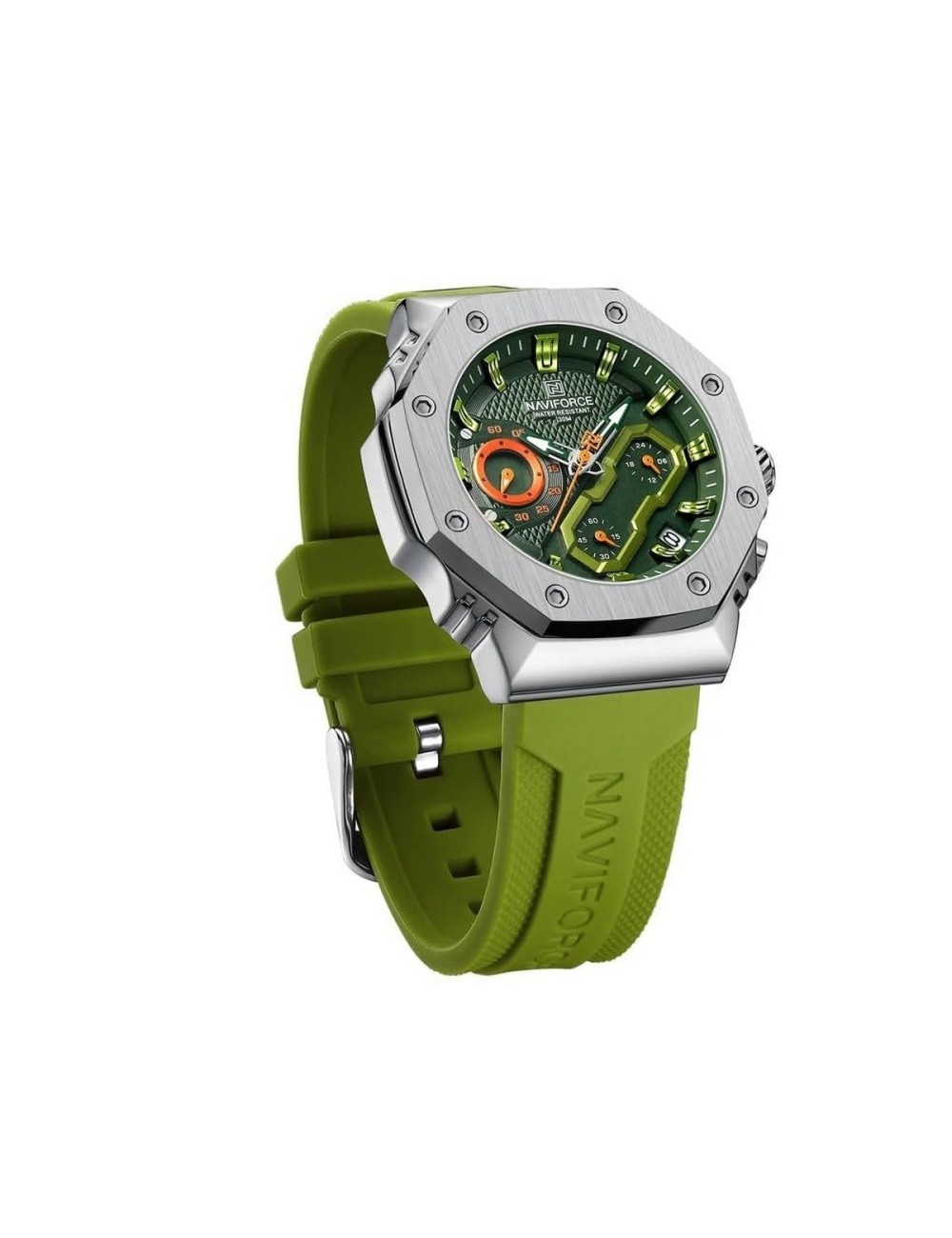 Reloj Naviforce Sport Nf80335 Hombre Goma + Estuche