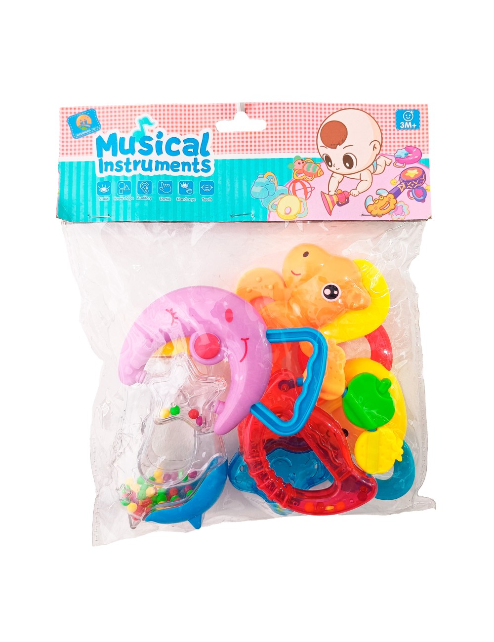 Sonajero Estimulación Temprana Bebé Juguete Mordedor X 6 Pc