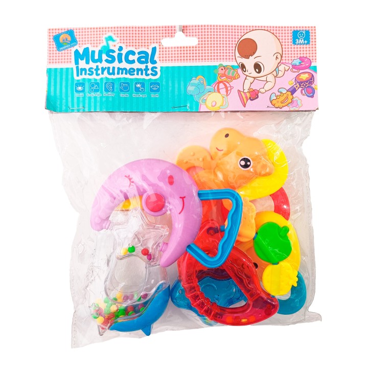 Sonajero Estimulación Temprana Bebé Juguete Mordedor X 6 Pc