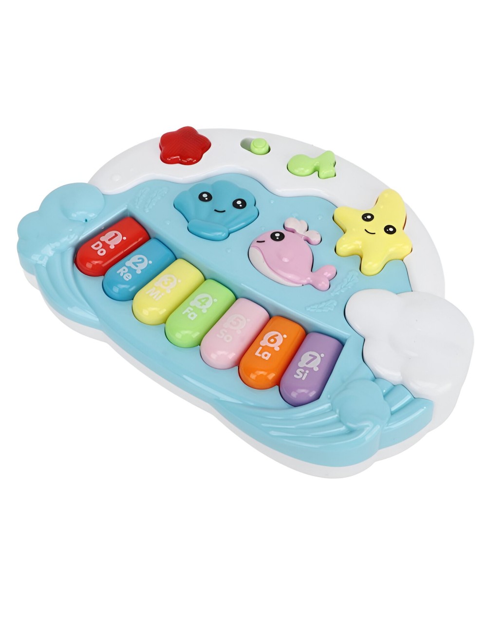 Piano Organeta Musical Animales Acuatico Bebes Niño+ Bateria