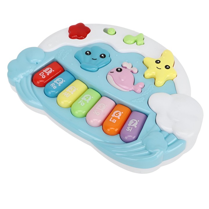 Piano Organeta Musical Animales Acuatico Bebes Niño+ Bateria