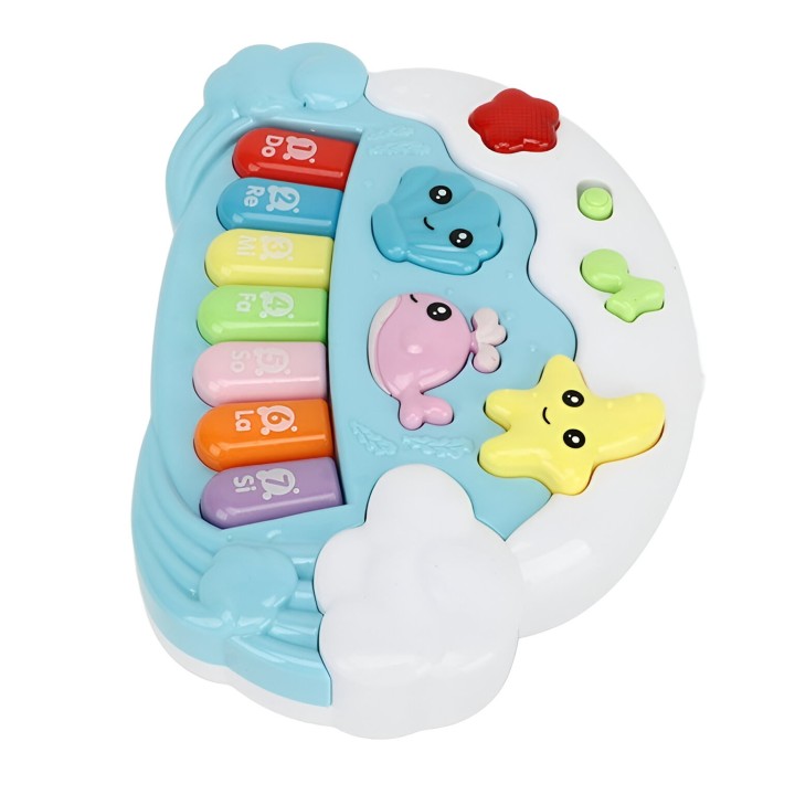 Piano Organeta Musical Animales Acuatico Bebes Niño+ Bateria