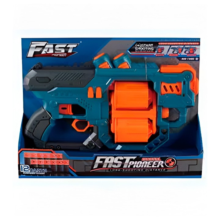 Pistola Lanza Dardos Nerf Multiples Juguete Niño Píoneer