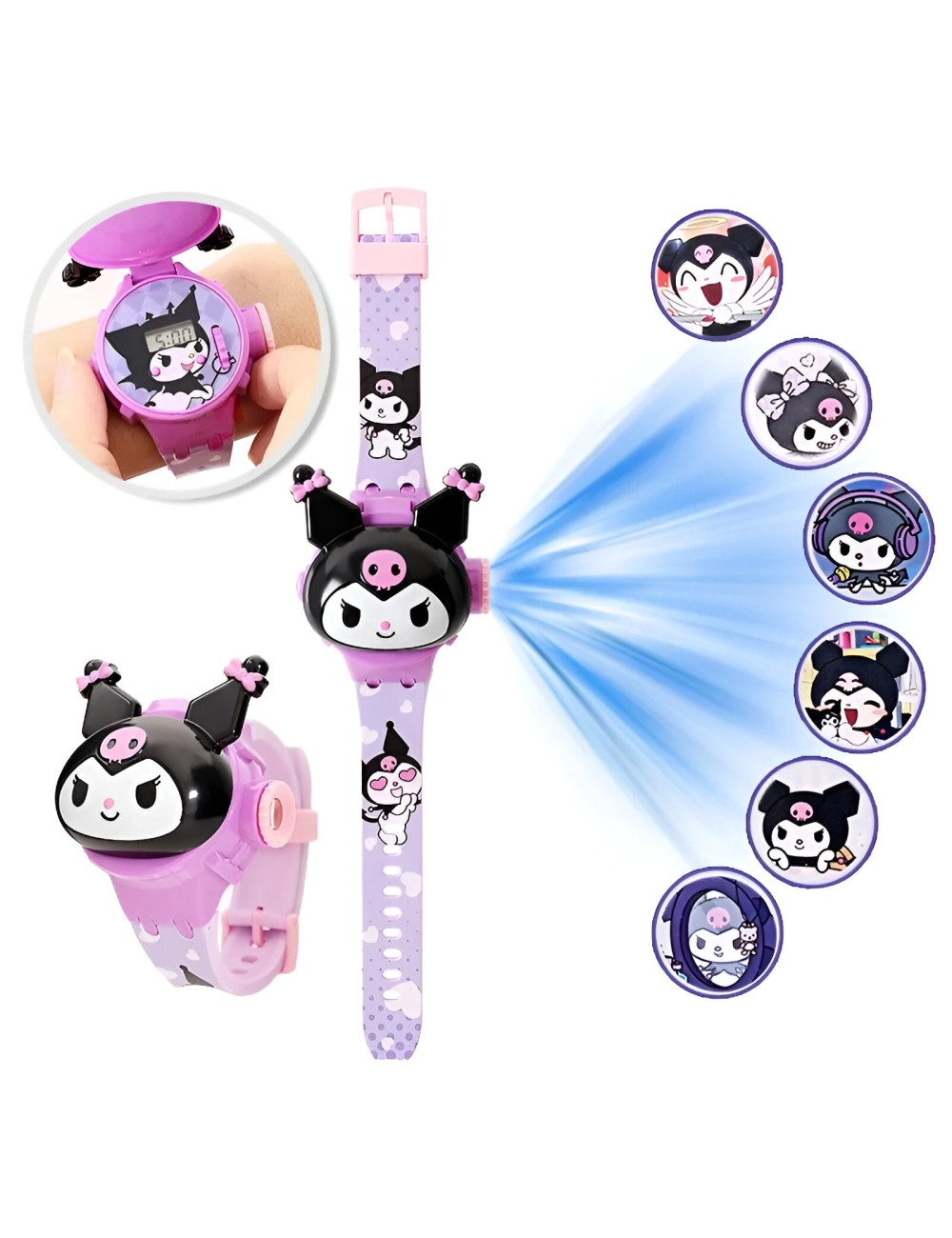 Reloj Niña Digital Proyector Figura Infantil Kuromi Anime