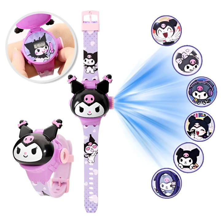 Reloj Niña Digital Proyector Figura Infantil Kuromi Anime