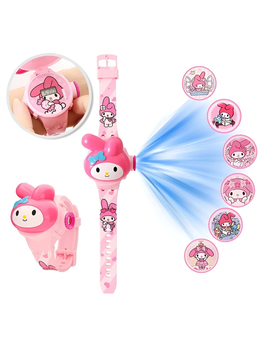 Reloj Niña Digital Proyector Figura Infantil Melody Kuromi