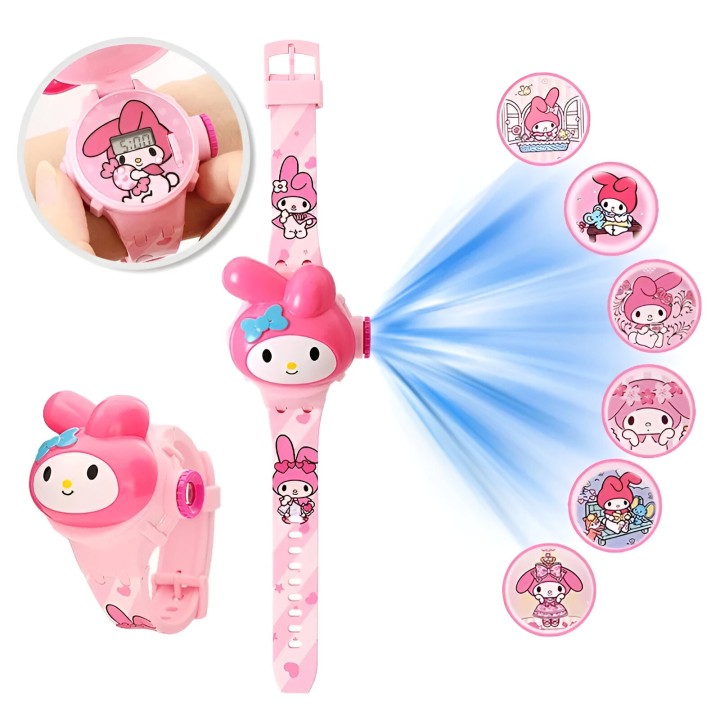 Reloj Niña Digital Proyector Figura Infantil Melody Kuromi