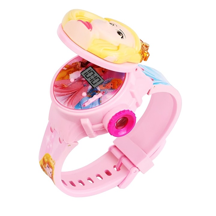 Reloj Niña Digital Proyector Figura Infantil Princesa Cuento
