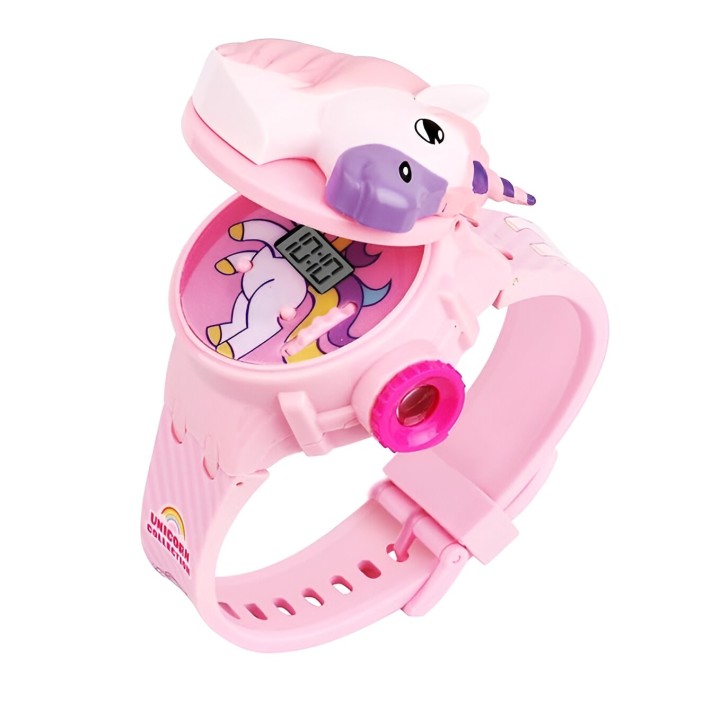 Reloj Niña Digital Proyector Figura Infantil Unicornio Pony