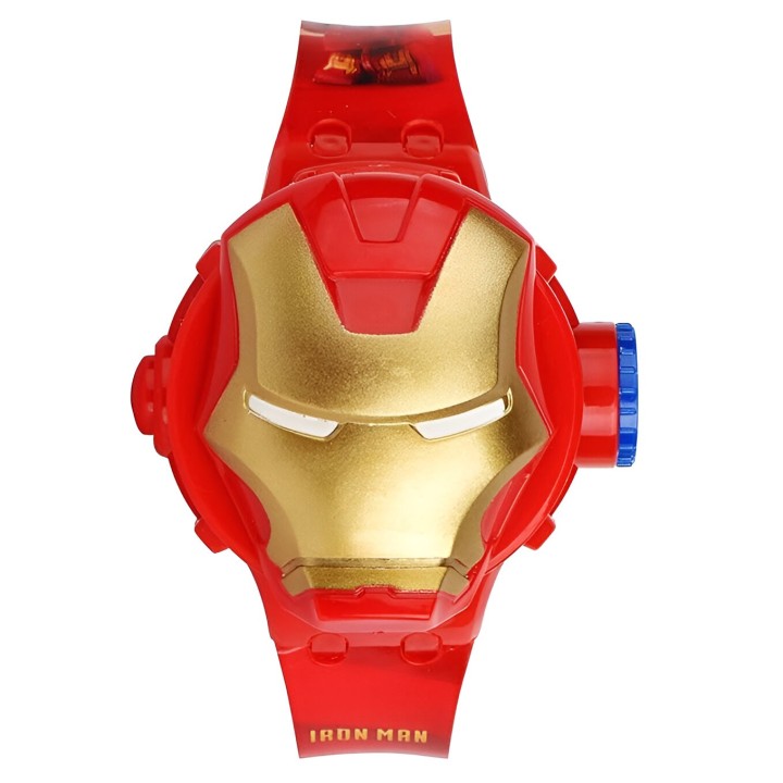 Reloj Niño Digital Proyector Figura Infantil Ironman Robot