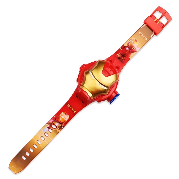 Reloj Niño Digital Proyector Figura Infantil Ironman Robot