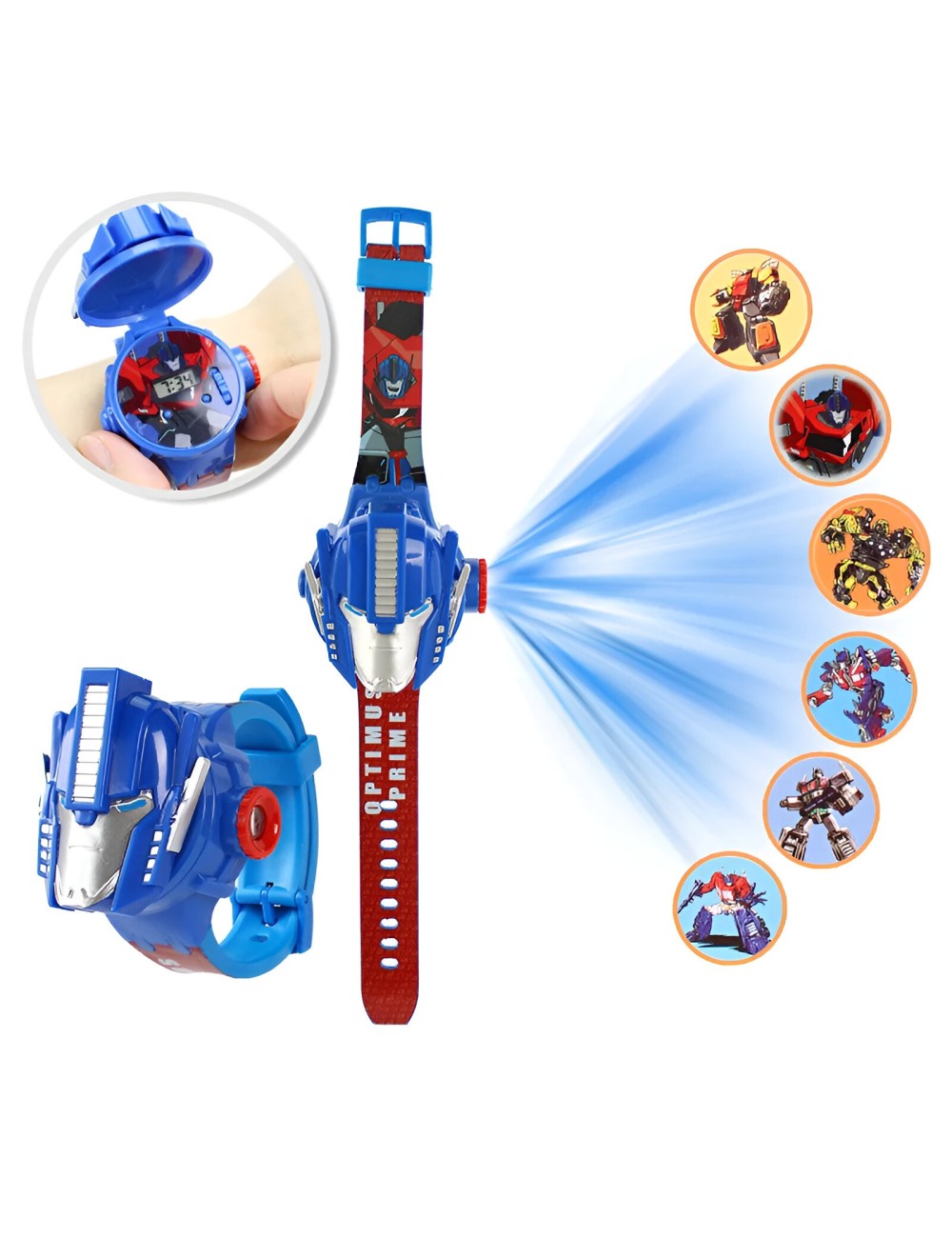 Reloj Niño Digital Proyector Figura Infantil Optimus Prime