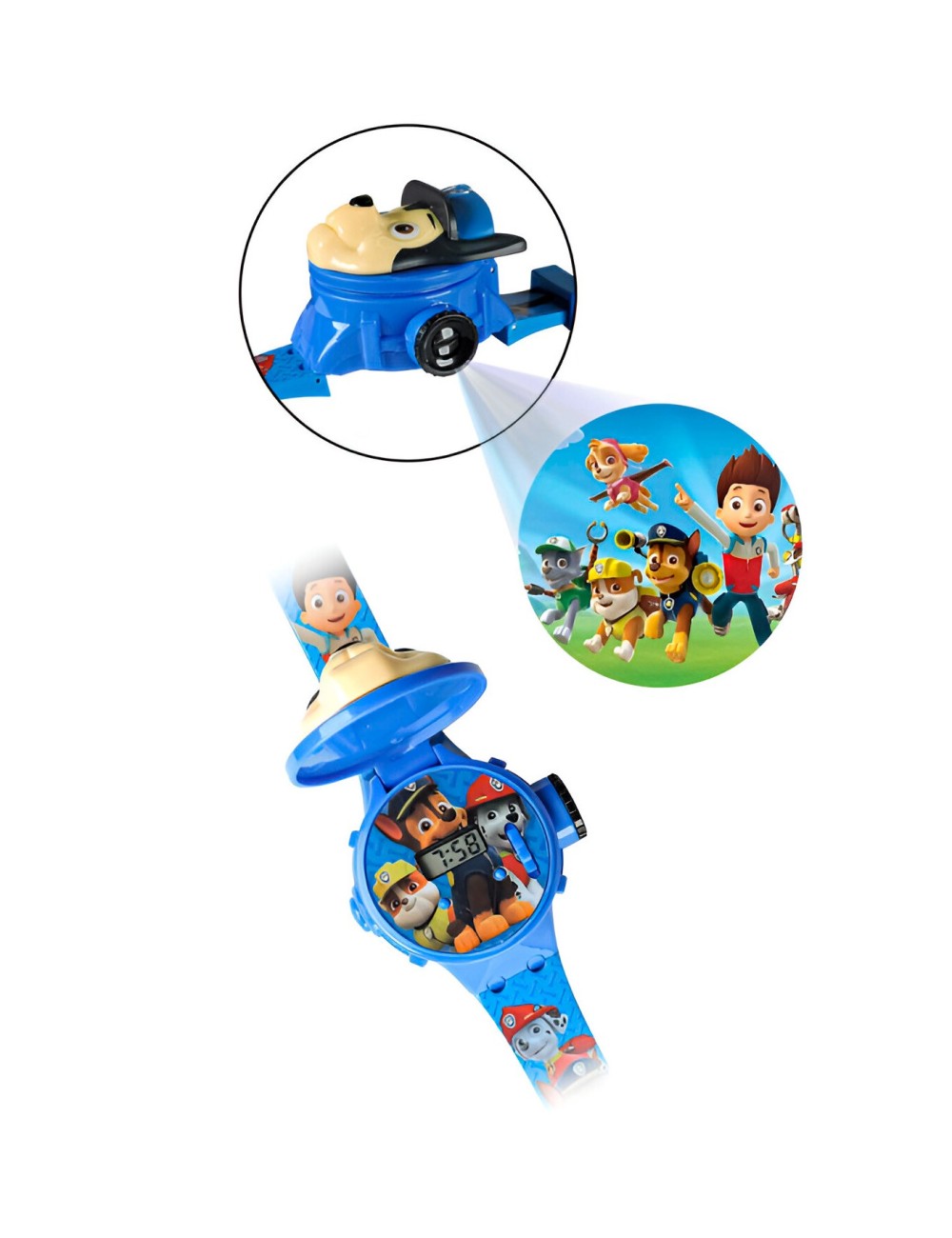 Reloj Niño Digital Proyector Figura Infantil Patrulla Canina