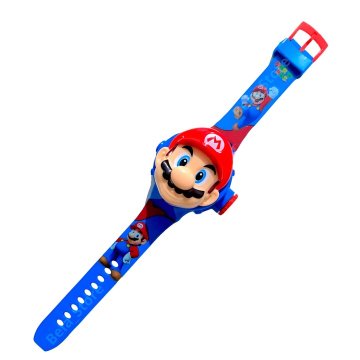Reloj Niño Digital Proyector Figura Infantil Super Mario Bro