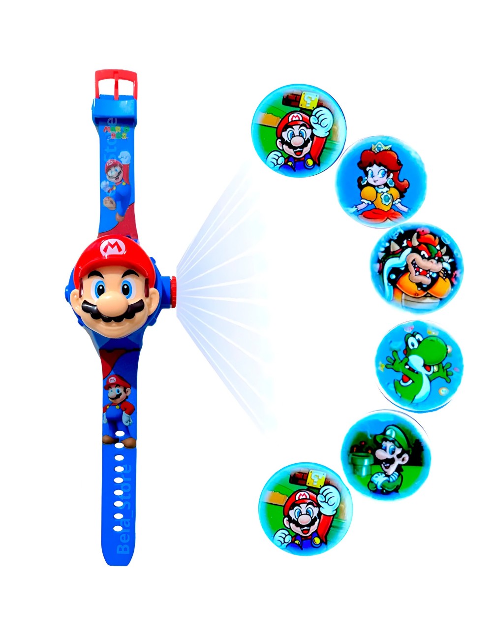 Reloj Niño Digital Proyector Figura Infantil Super Mario Bro