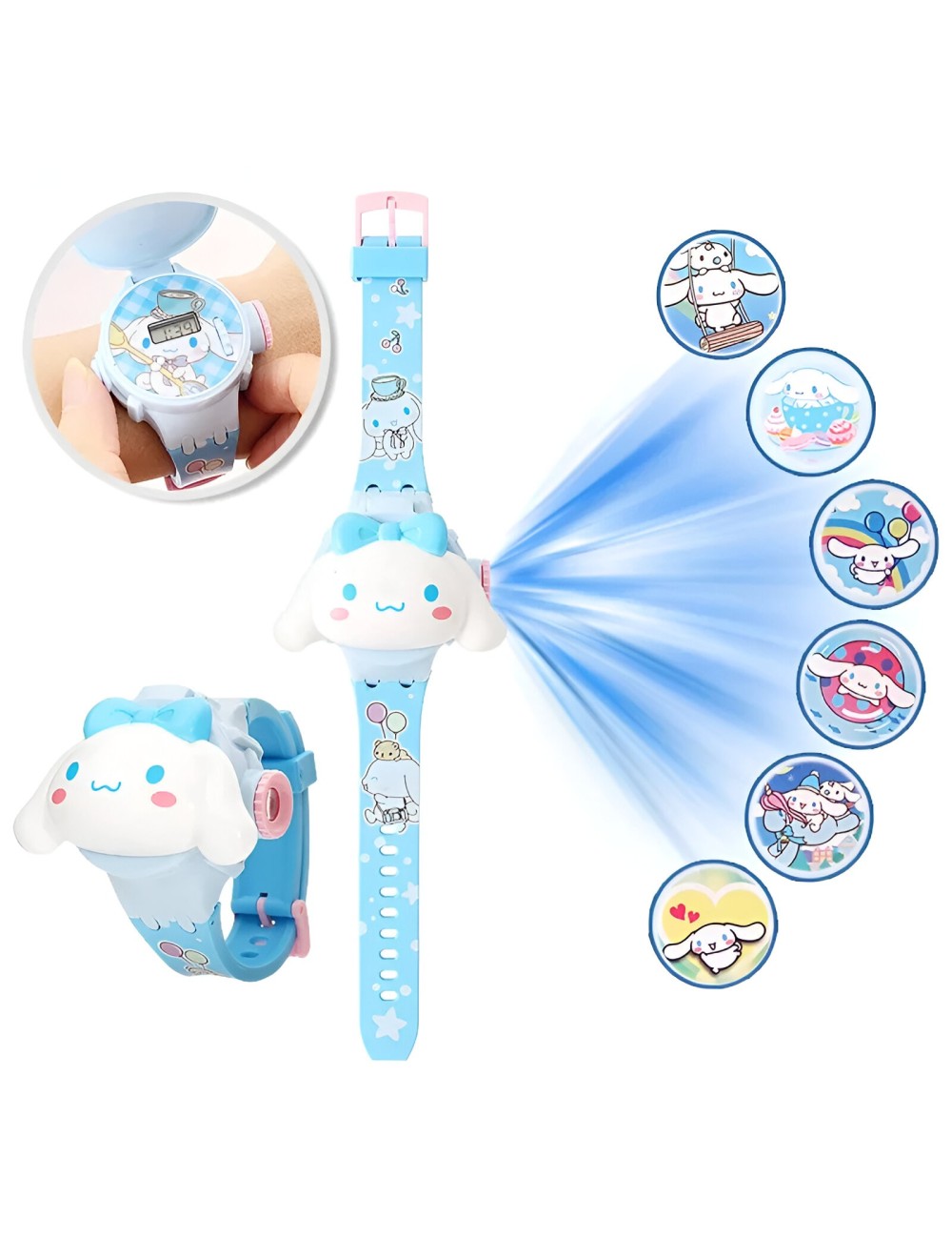 Reloj Niña Digital Proyector Figura Infantil Cinnamoroll