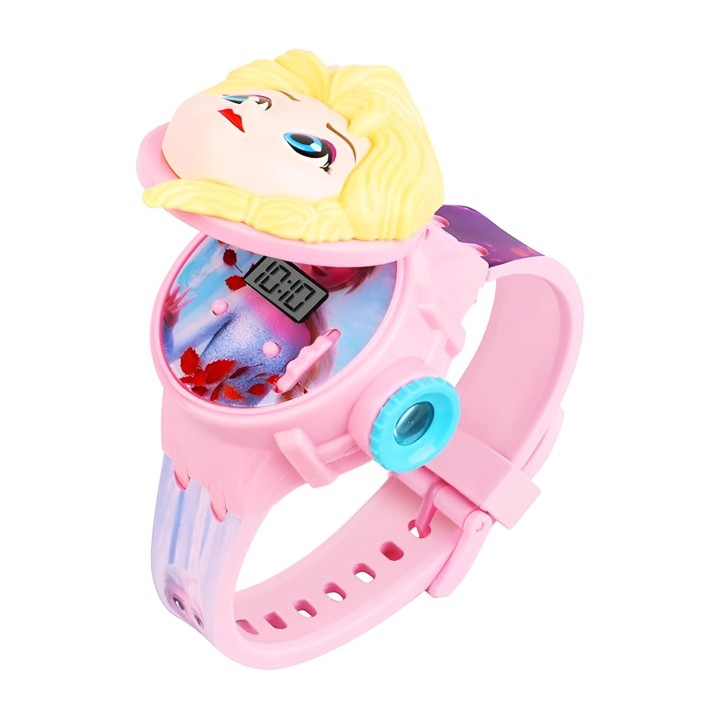 Reloj Niña Digital Proyector Figura Infantil Frozen