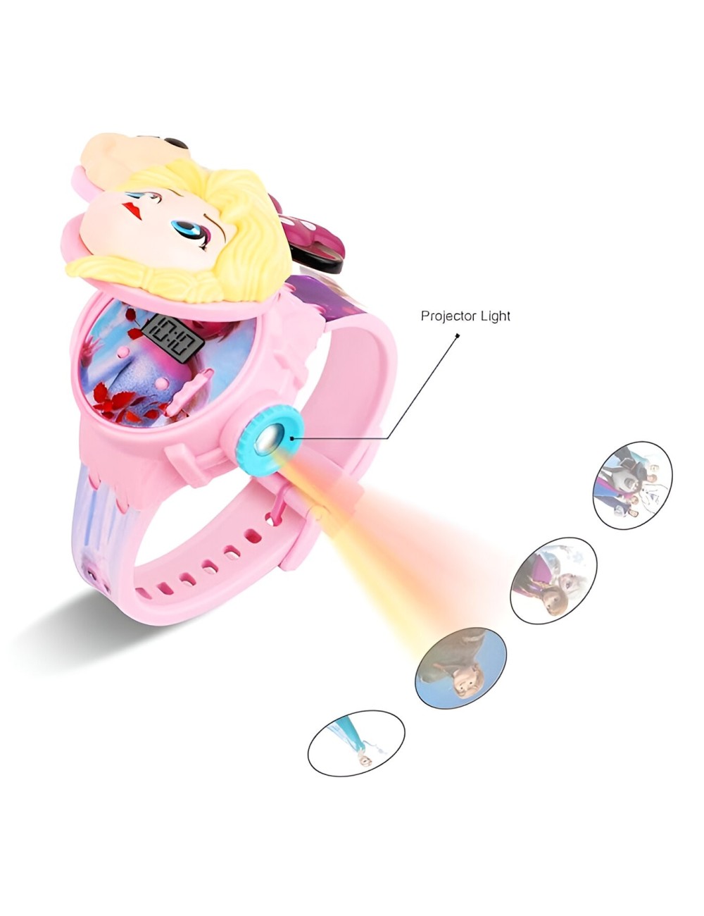 Reloj Niña Digital Proyector Figura Infantil Frozen