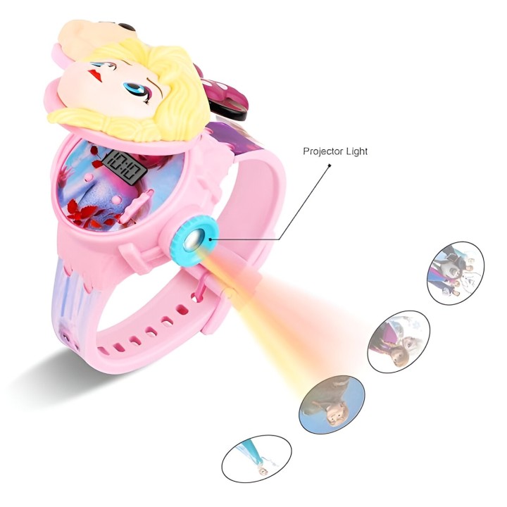 Reloj Niña Digital Proyector Figura Infantil Frozen
