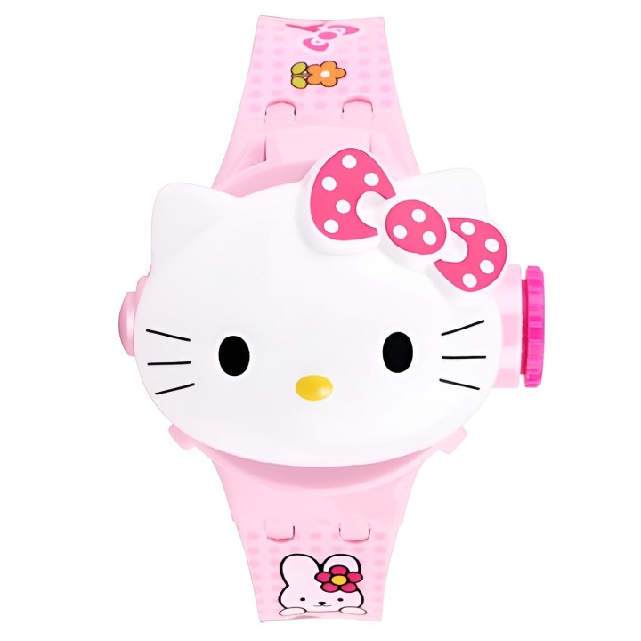 Reloj Niña Digital Proyector Figura Infantil Hello Kitty