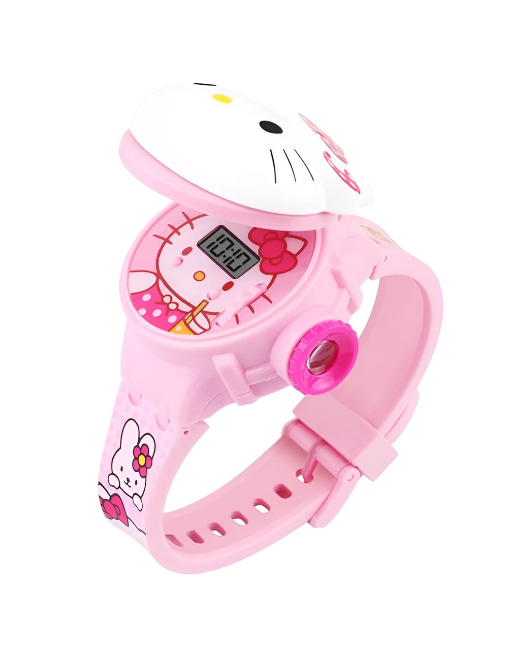 Reloj Niña Digital Proyector Figura Infantil Hello Kitty