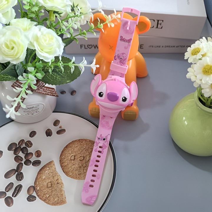 Reloj Niñas Digital Proyector Figura Infantil Angel Stitch