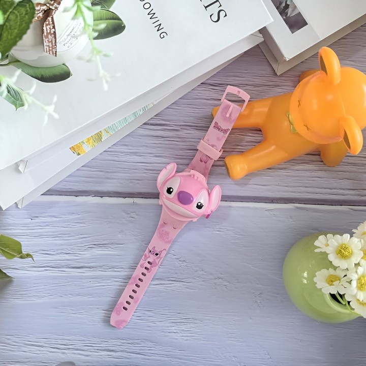Reloj Niñas Digital Proyector Figura Infantil Angel Stitch