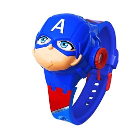 Reloj Niño Digital Proyector Figura Infantil Capitan America