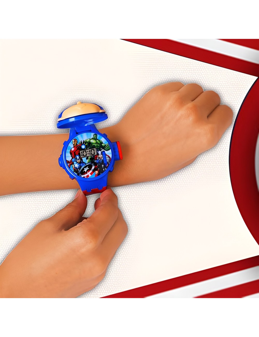 Reloj Niño Digital Proyector Figura Infantil Capitan America