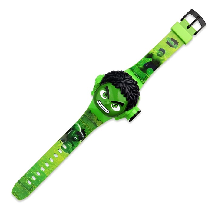 Reloj Niño Digital Proyector Figura Infantil Hulk Verde