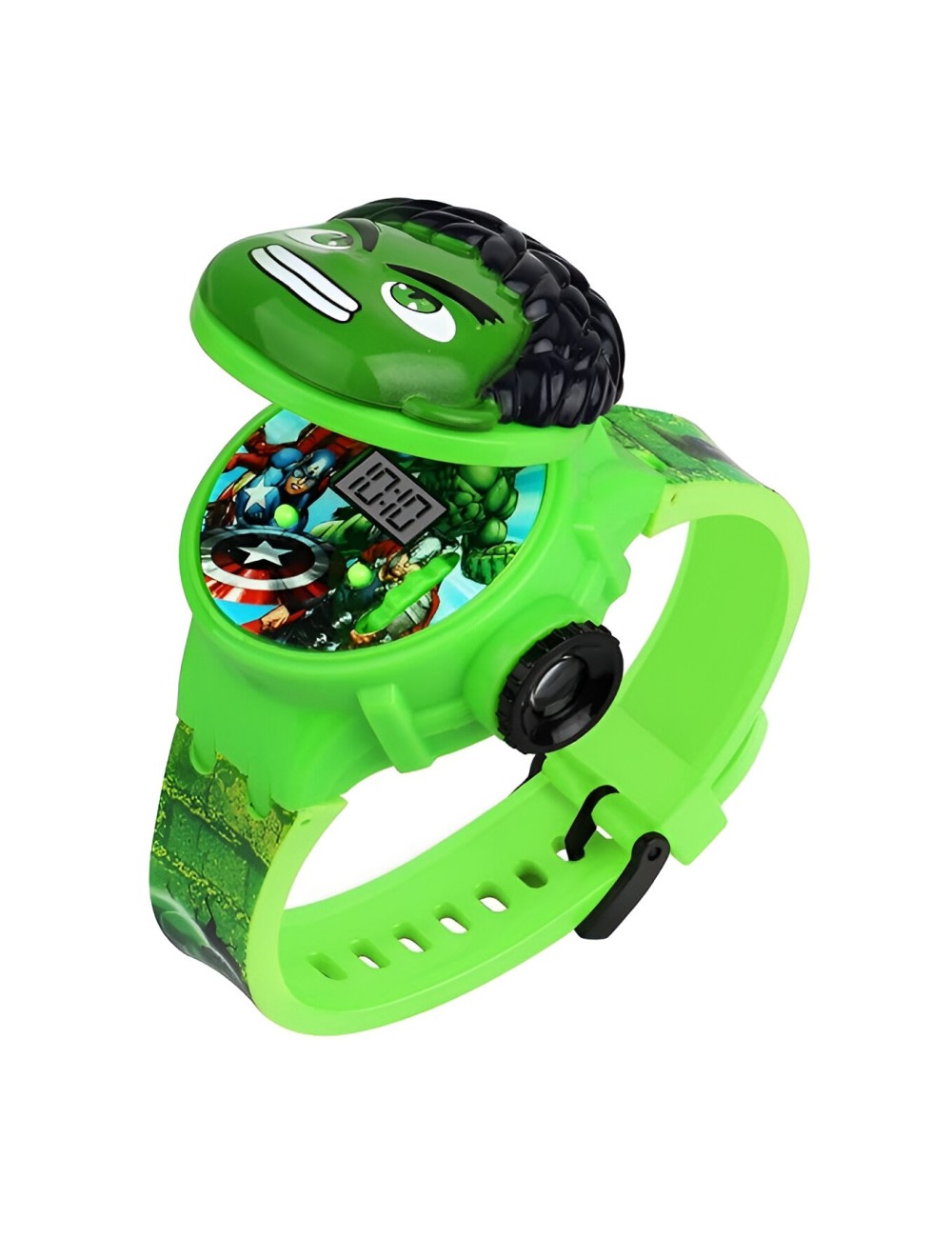 Reloj Niño Digital Proyector Figura Infantil Hulk Verde