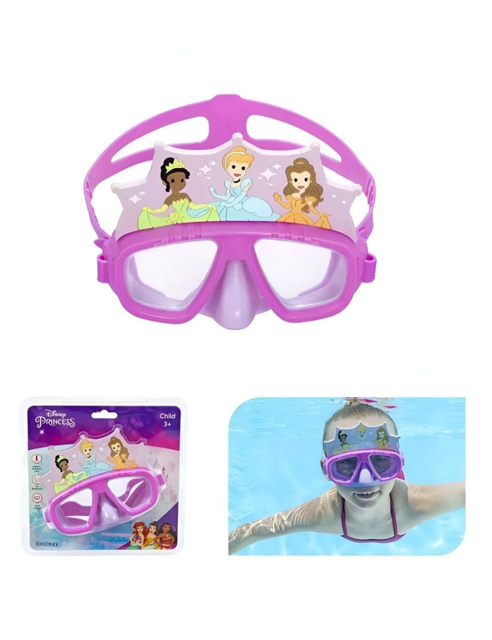 Gafa Careta Para Natacion 9102x 3 Años Princesas Cuentos