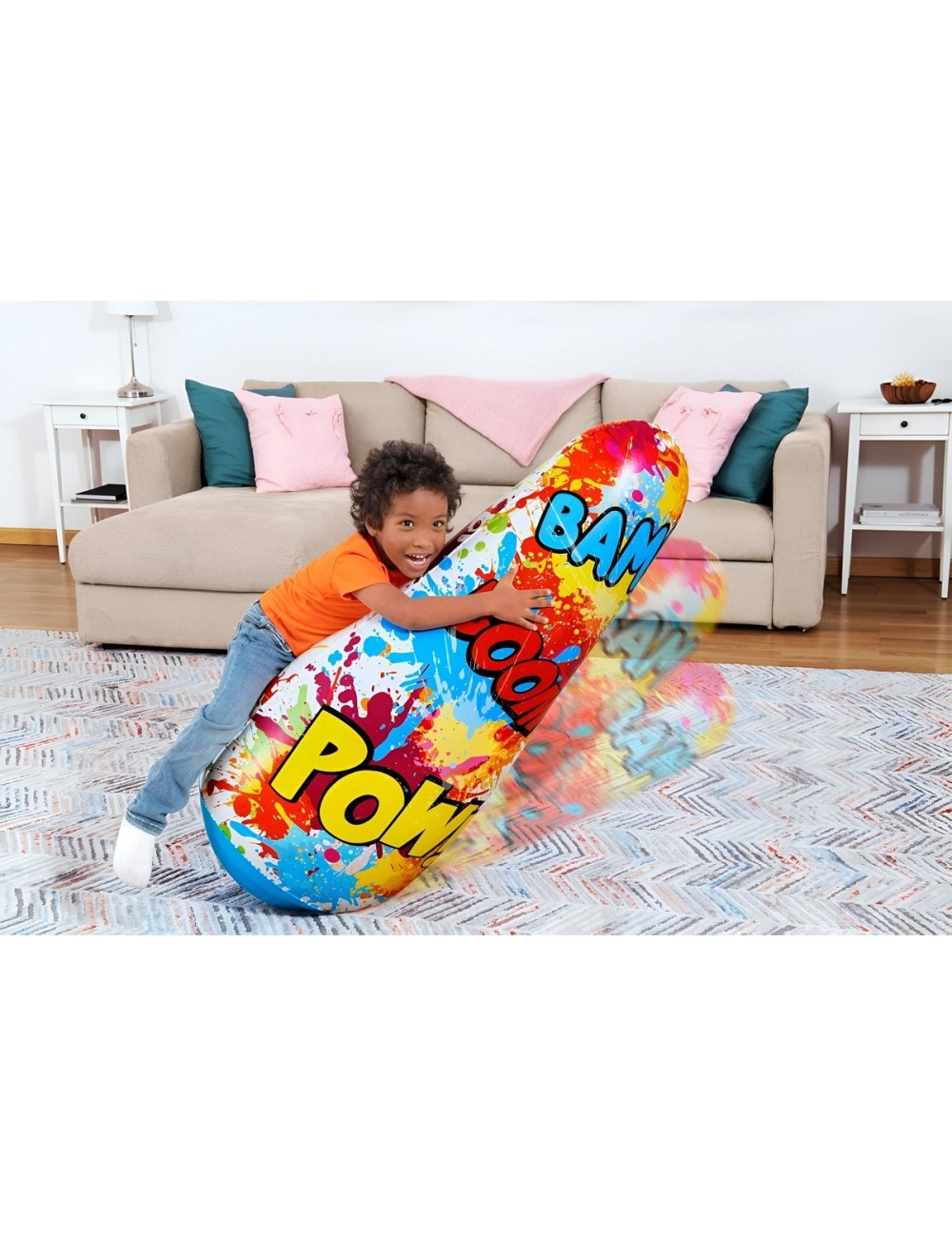 Puching Ball Inflable Niños Porfiado Multicolor Boom 52630