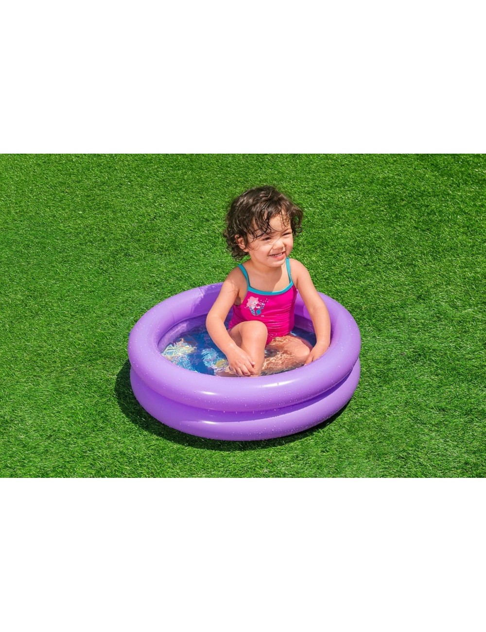 Alberca Inflable Circular Para Bebé Rosa Y Azul Bestway Color Lila