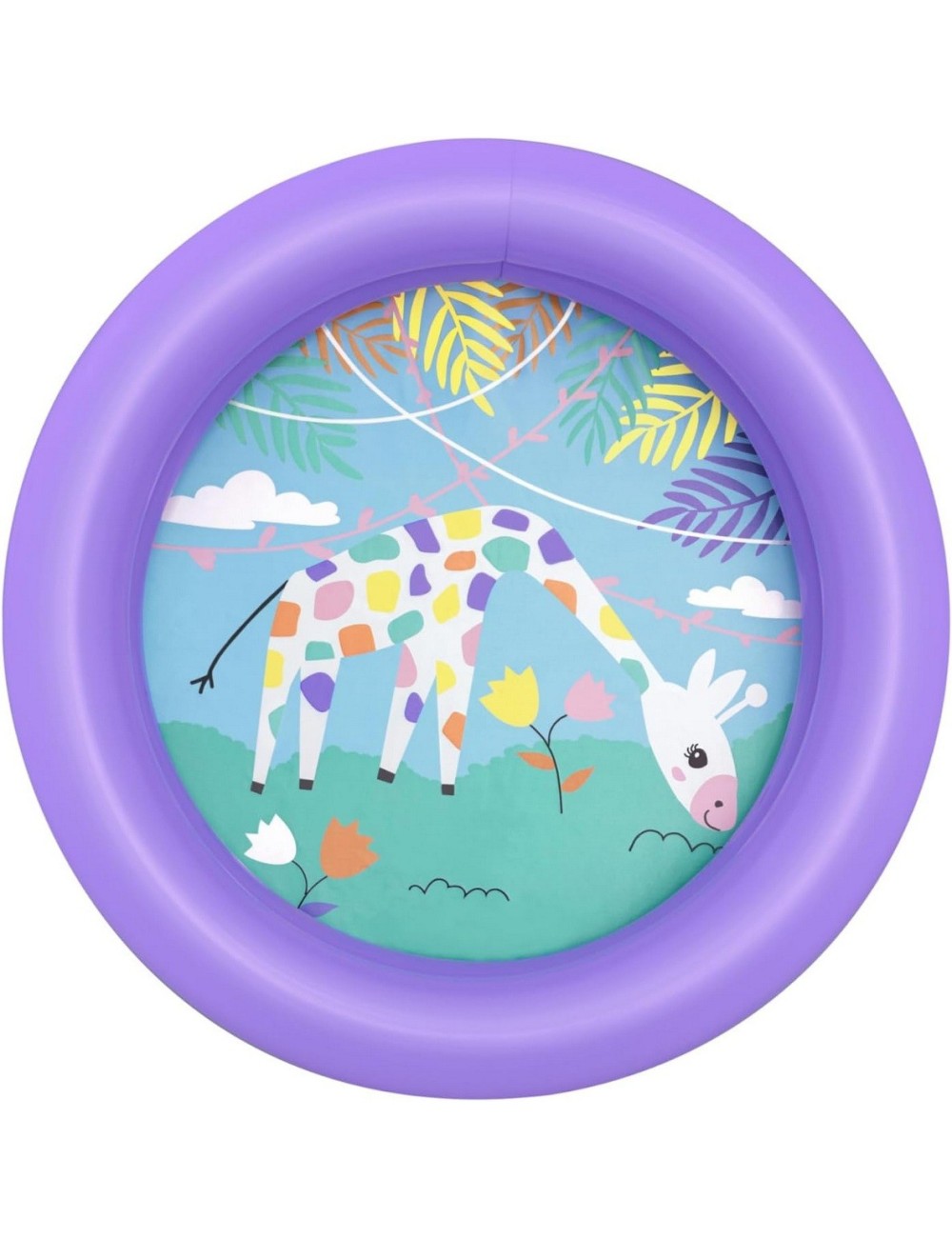 Alberca Inflable Circular Para Bebé Rosa Y Azul Bestway Color Lila