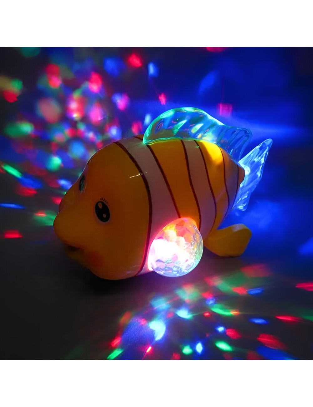 Robot Pez Musical Luces Movimiento Juguete Niños + Baterias