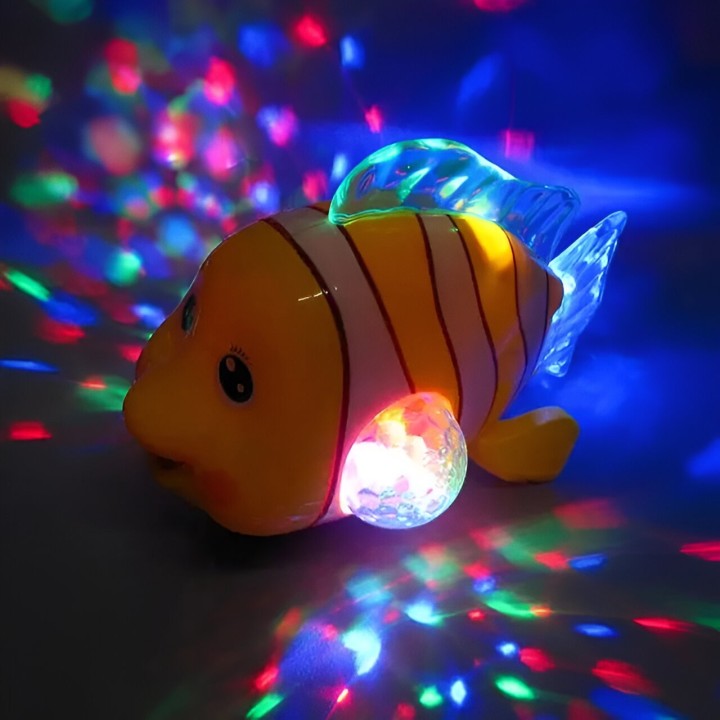 Robot Pez Musical Luces Movimiento Juguete Niños + Baterias