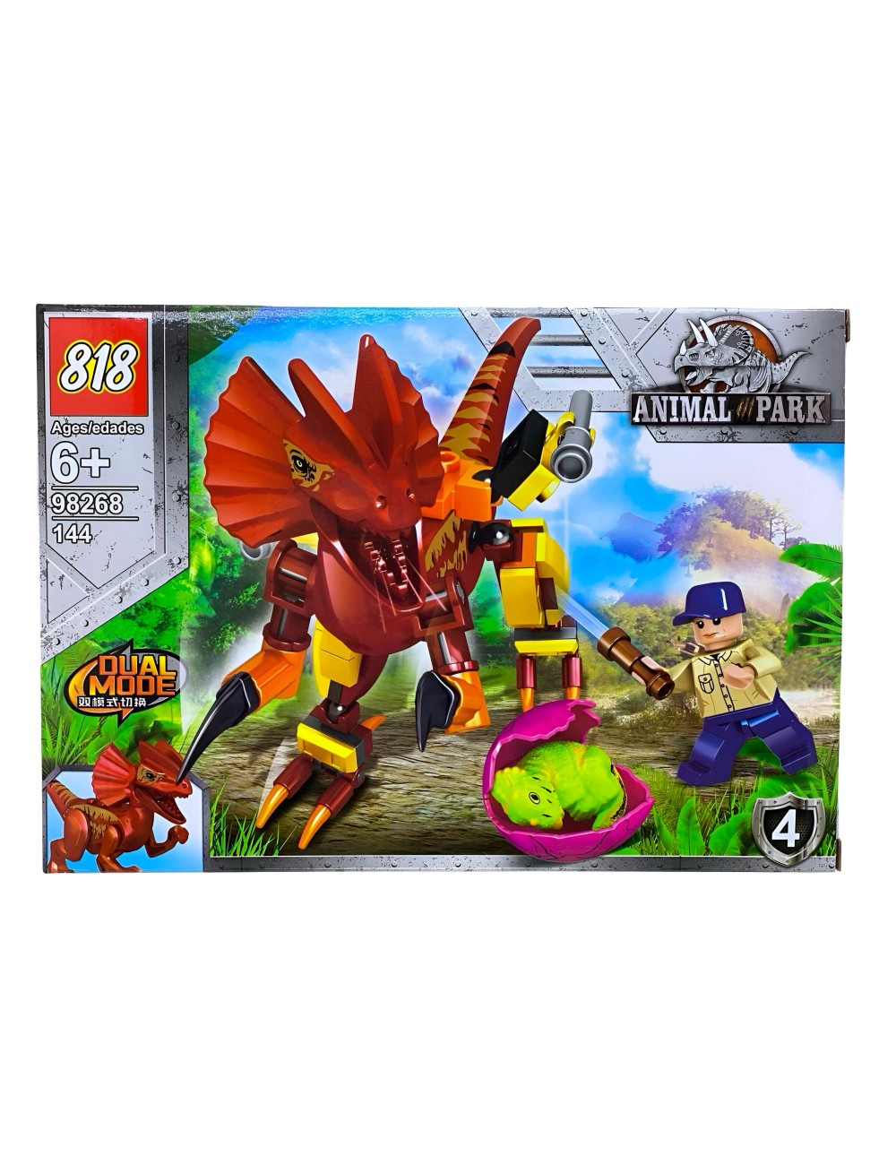 Dinosaurio Park X 4 Pcs Armables Armatodo Construcción