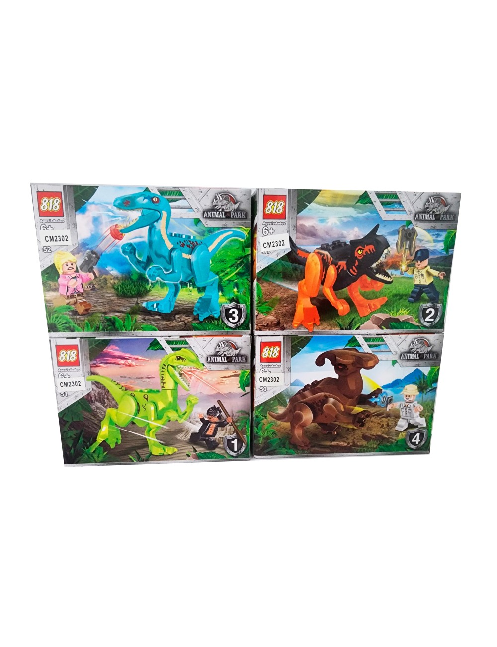 Dinosaurio Personaje X 8 Pcs Armables Armatodo Construcción