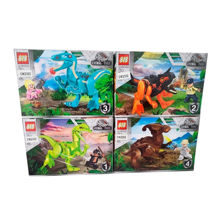 Dinosaurio Personaje X 8 Pcs Armables Armatodo Construcción