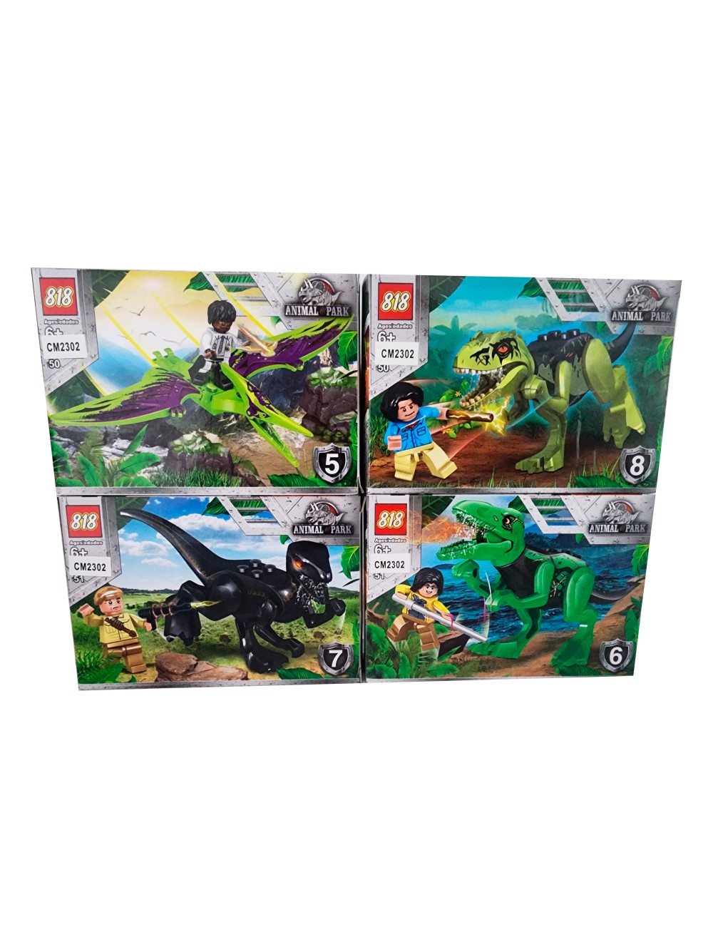 Dinosaurio Personaje X 8 Pcs Armables Armatodo Construcción