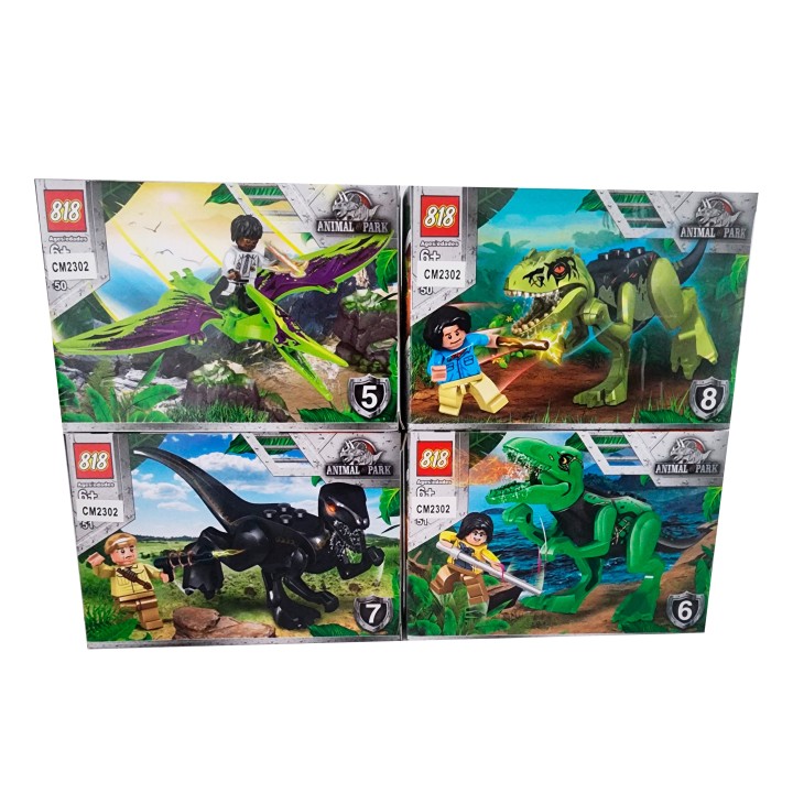Dinosaurio Personaje X 8 Pcs Armables Armatodo Construcción