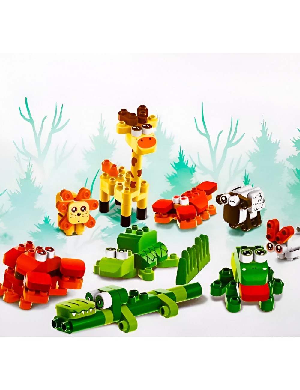 Animales Jirafa Cocodrillo Armables Armatodo Construcción