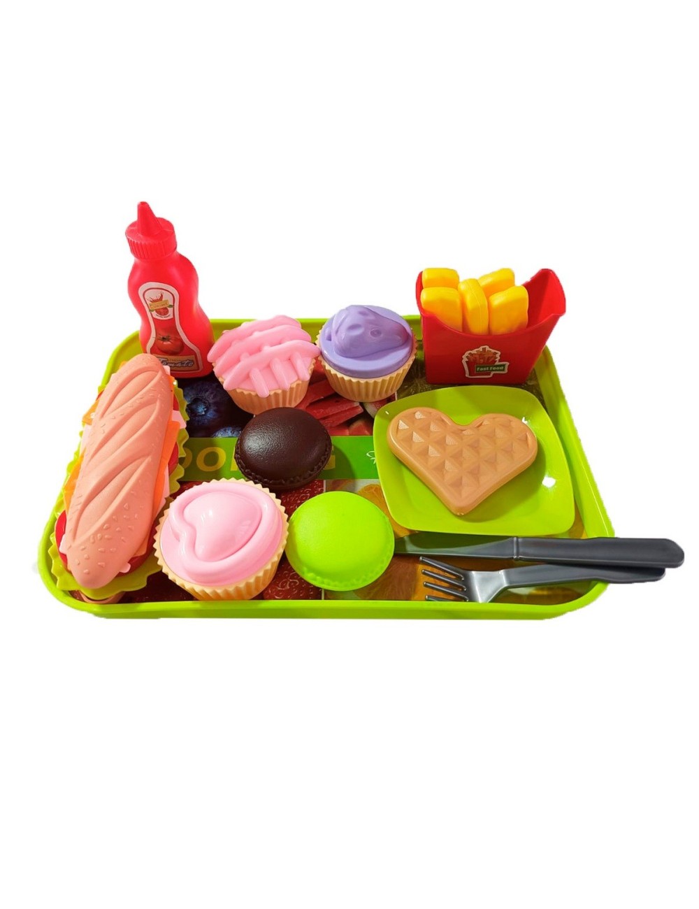 Comida Juguete Utencilios Tabla Niños Interactivo