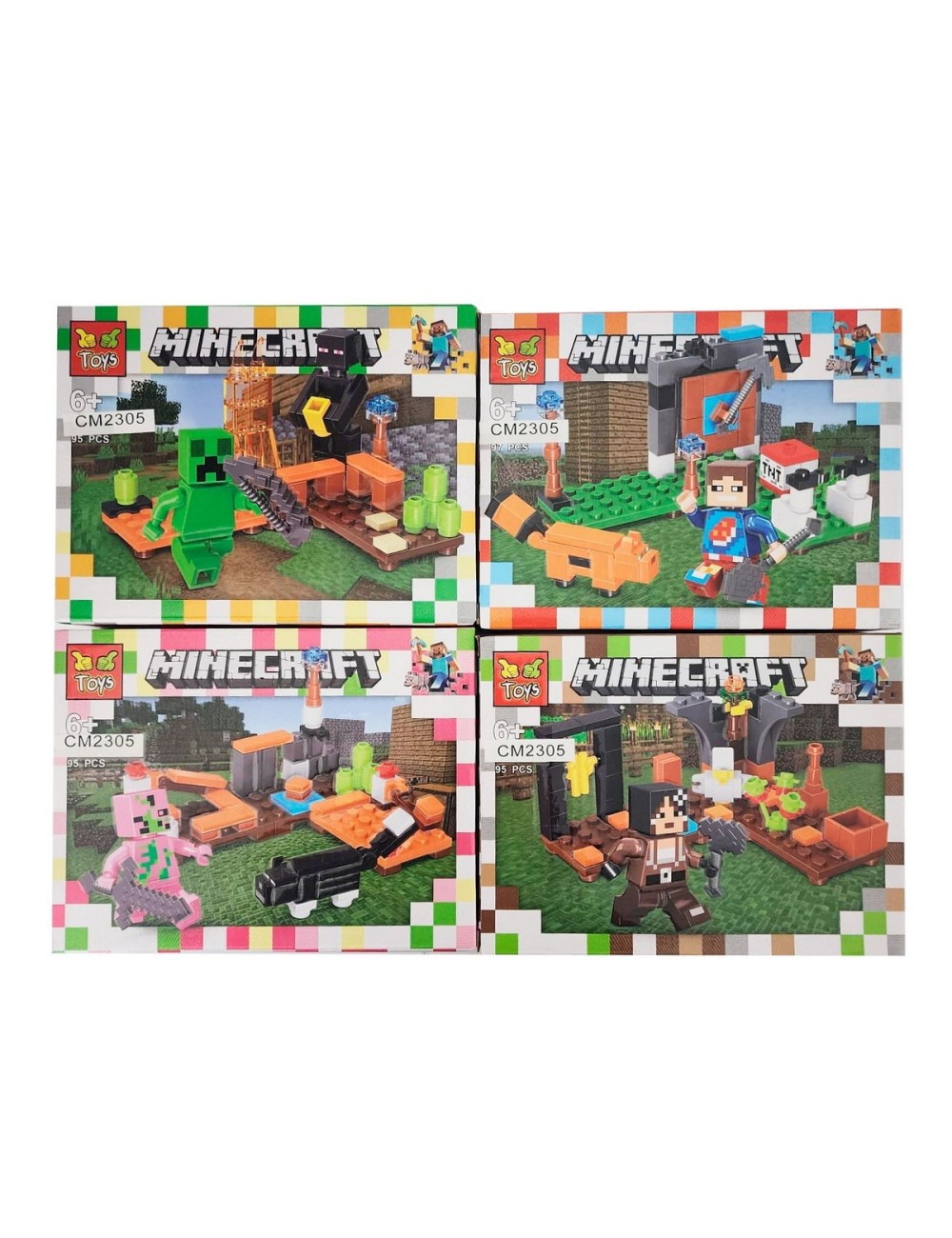 Minecraft Heroes X 4 Pcs Armables Armatodo Construcción