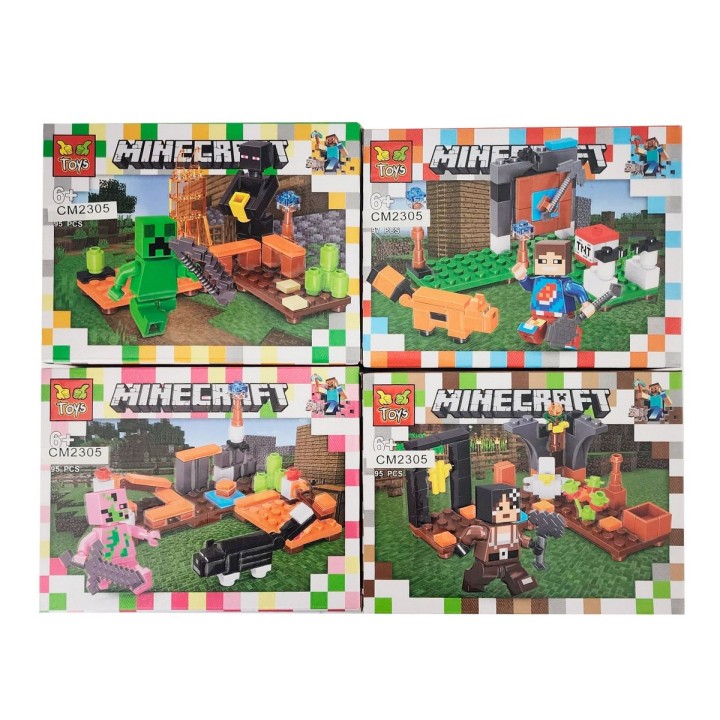 Minecraft Heroes X 4 Pcs Armables Armatodo Construcción