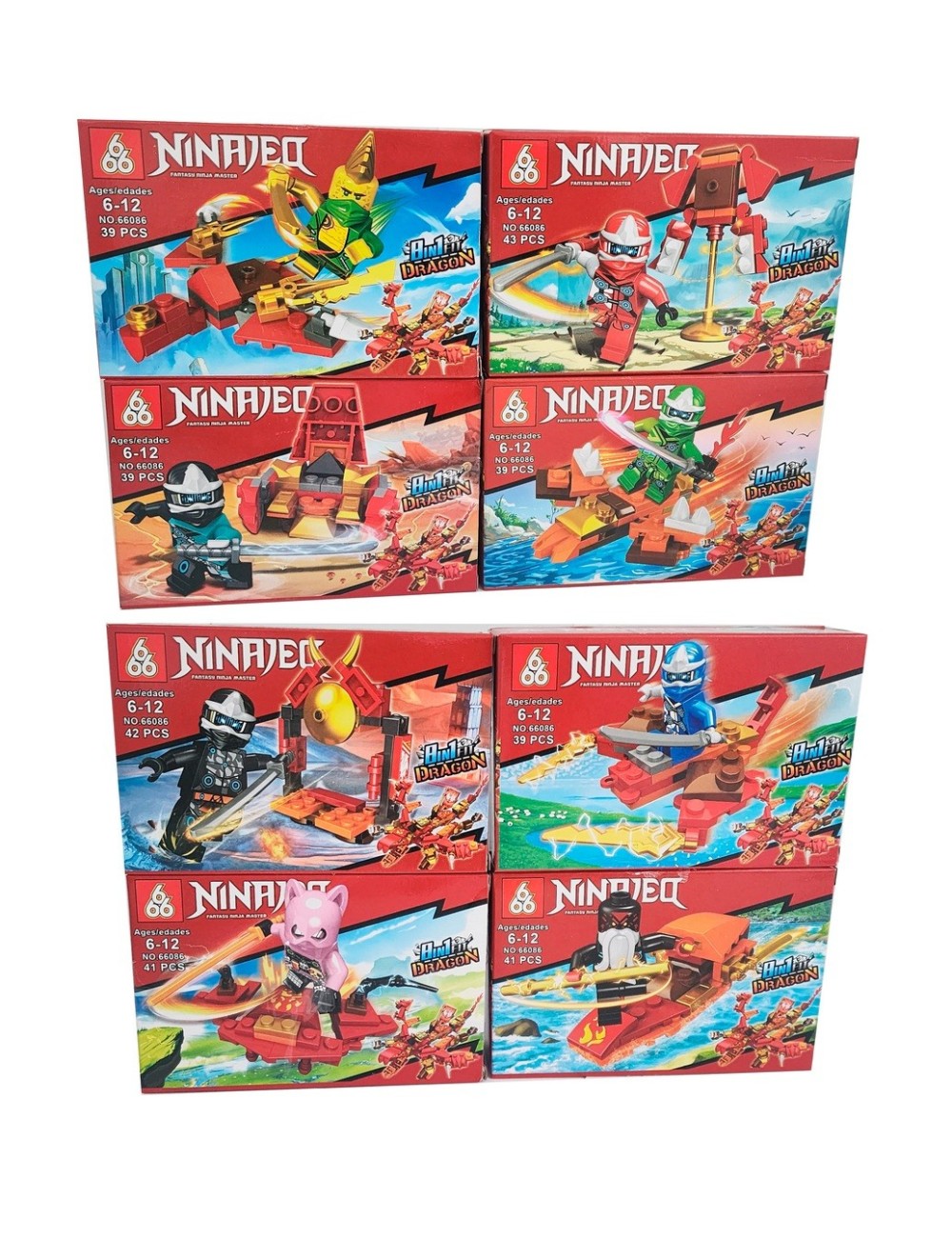 Superhéroes Ninja X 8 Pcs Armables Armatodo Construcción