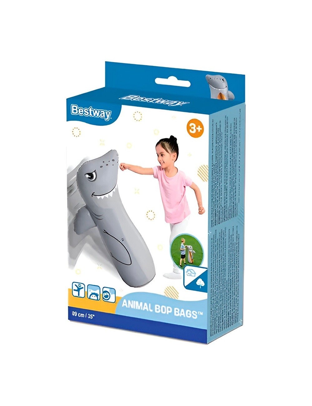 Puching Ball Inflable Infantil Bestway Porfiado Tiburon